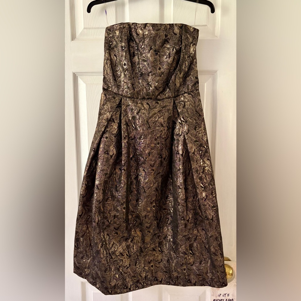 Sans Souci Metallic Strapless Dress